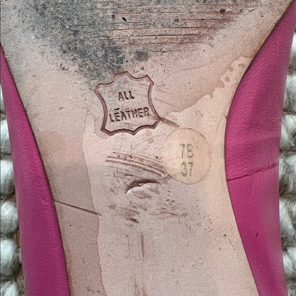 BCBGMaxAzria Pink Leather Flats - Picture 8 of 8